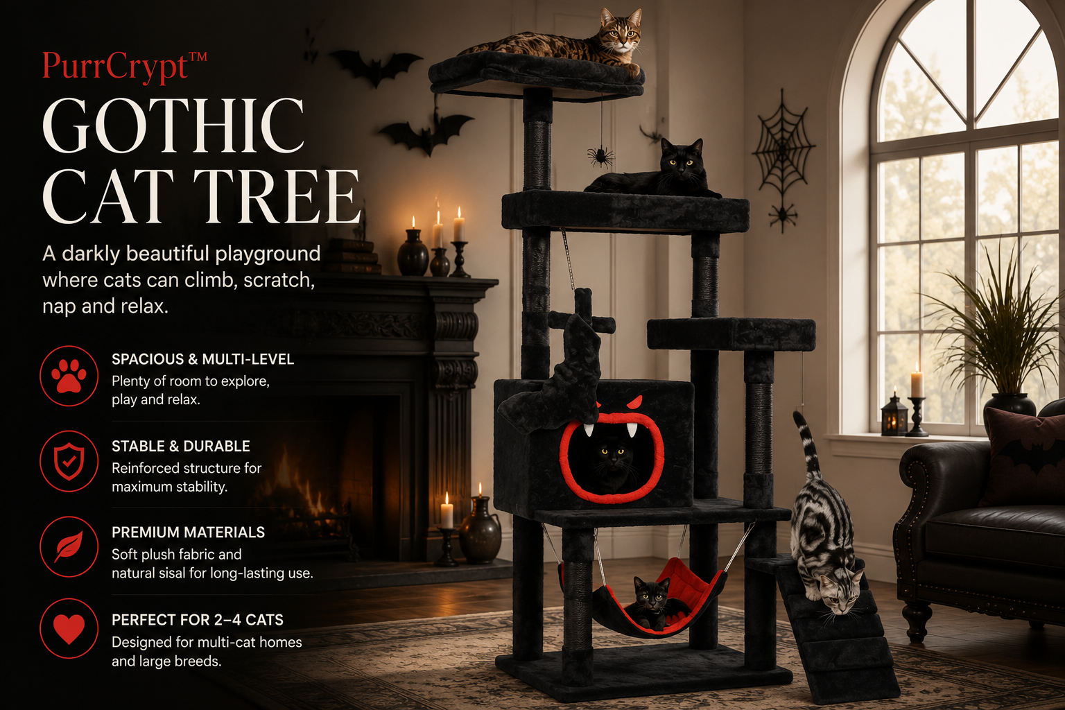 PurrCrypt™ | Gothic Cat Tree