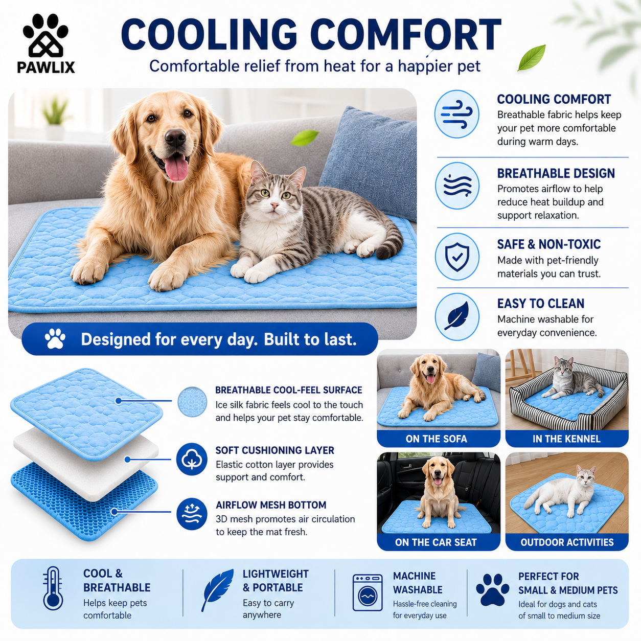CoolPaws™ | Cooling Pet Mat