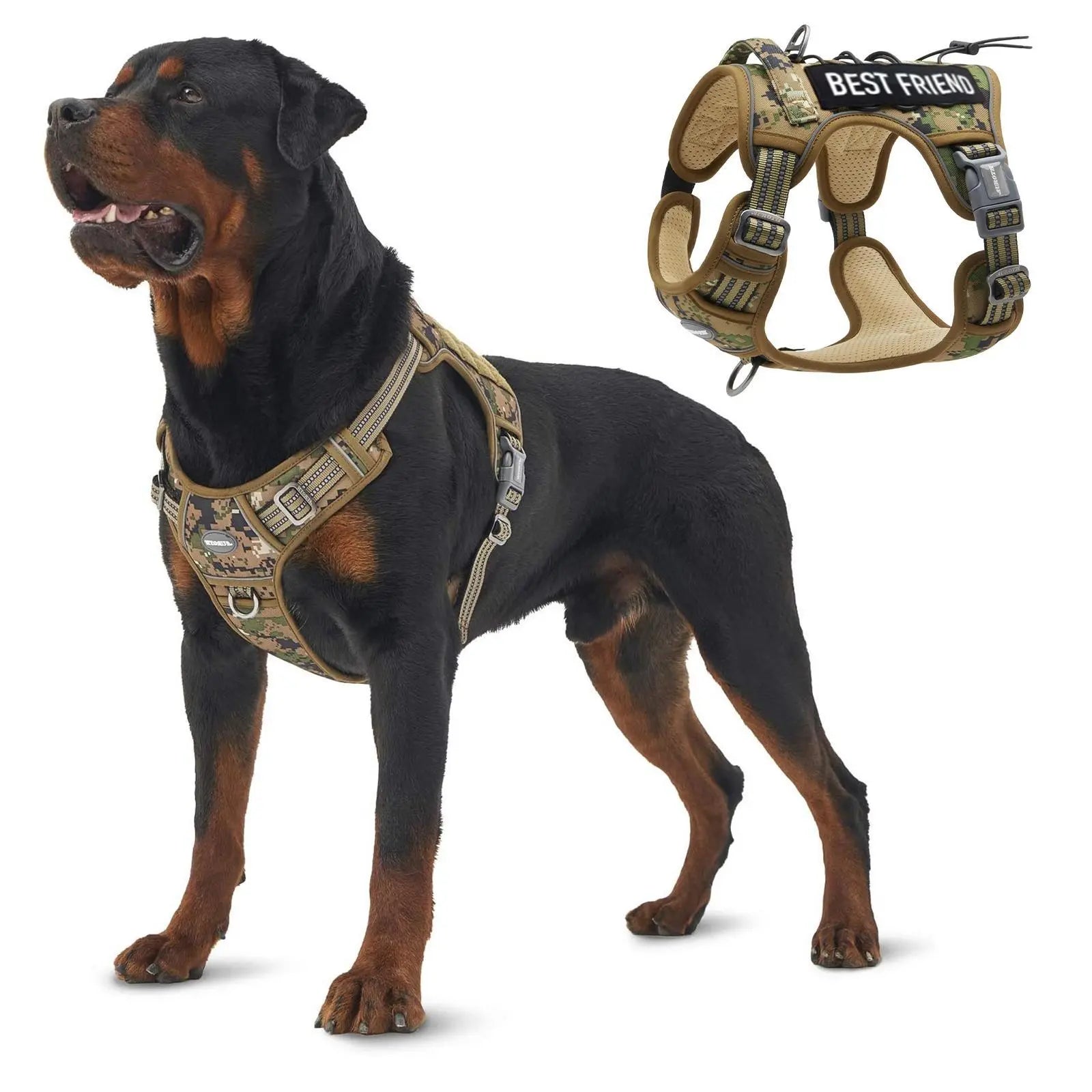 【#Summersale】Auroth Tactical Dog Harness – Universal Harness, Walking Harness & Safety Harnesses for Small to Large Dogs, Durable Reflective, Easy to Control, No Pull Adjustable Pet Harness, Pet Supplies