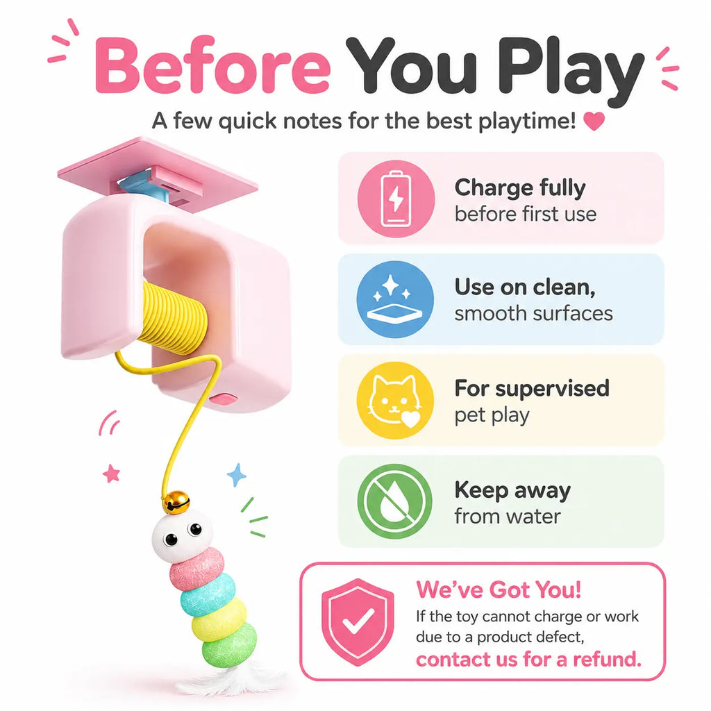 Kawiwi Interactive Cat Toys, Echargeable Hangingdoor Cat Toy with Replacement Toy and Elastic Rope, Automatic Electric Flying Feather Cat Toy for Chase Exercise Enrichment Stimulation, Durable Safe Hanging Toy for Bored Kittens Adult Multi Cat Households