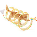 Potaroma Spiral Interactive Bell Toy Play Tunnel for Indoor Cats, Kittens - Collapsible Spring Design with Feather, 20" Unfolded (Interactive Play Tunnels), Bell Toy Play Tunnels