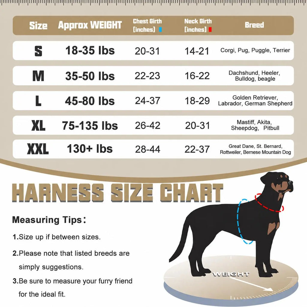 【#Summersale】Auroth Tactical Dog Harness – Universal Harness, Walking Harness & Safety Harnesses for Small to Large Dogs, Durable Reflective, Easy to Control, No Pull Adjustable Pet Harness, Pet Supplies