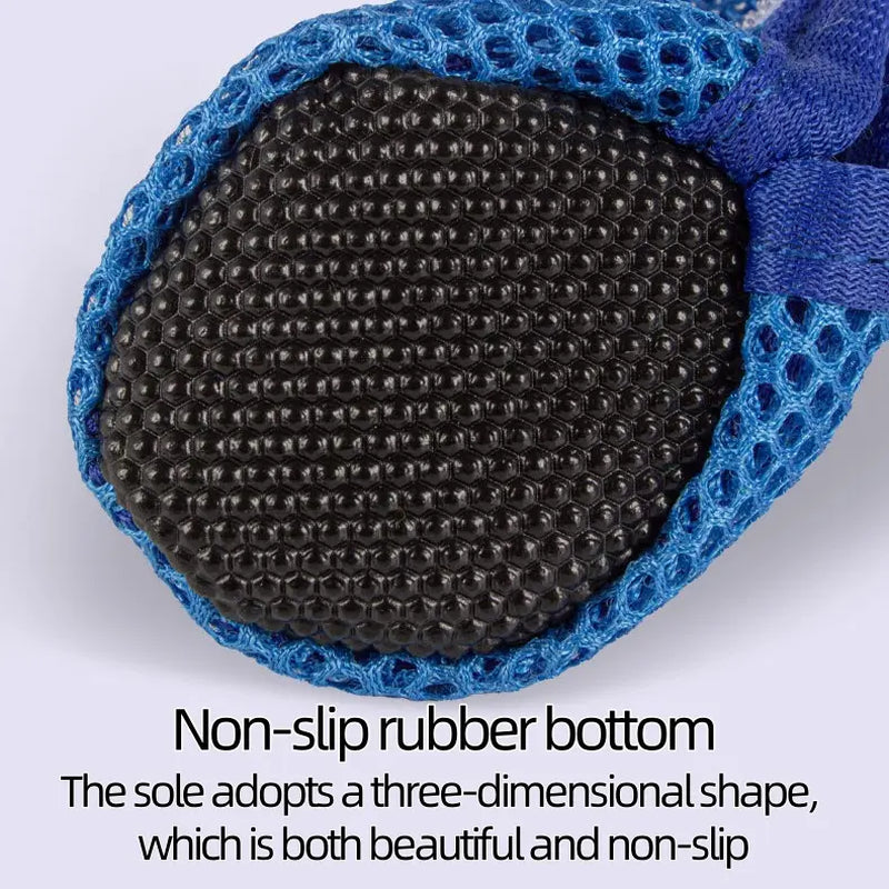 Small Dog Shoes Breathable Mesh Boots,Summer Breathable Dog Boots Nonslip Sole Paw Protector for Small Medium