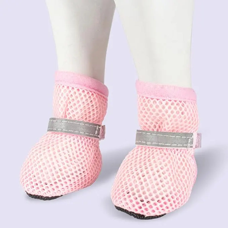 Small Dog Shoes Breathable Mesh Boots,Summer Breathable Dog Boots Nonslip Sole Paw Protector for Small Medium