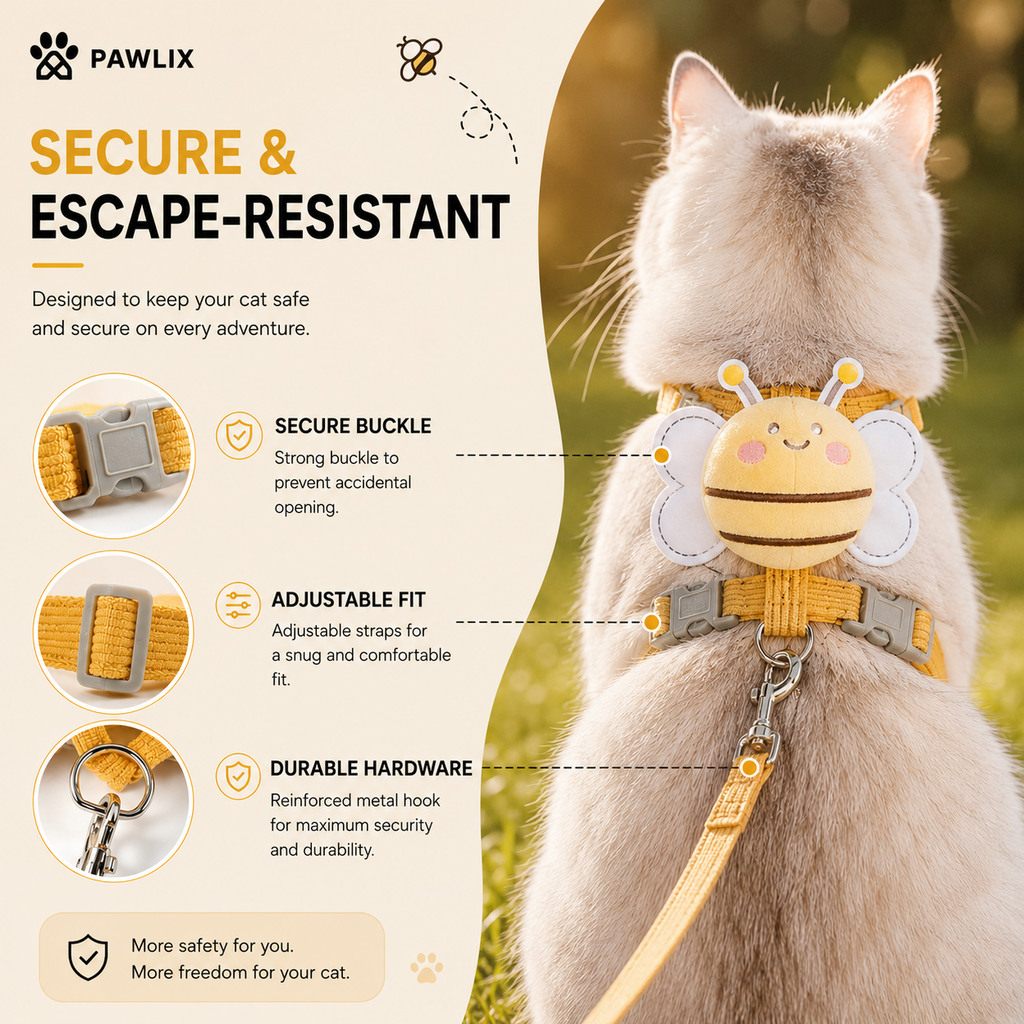BeeSafe™ | Cat Harness & Leash Set