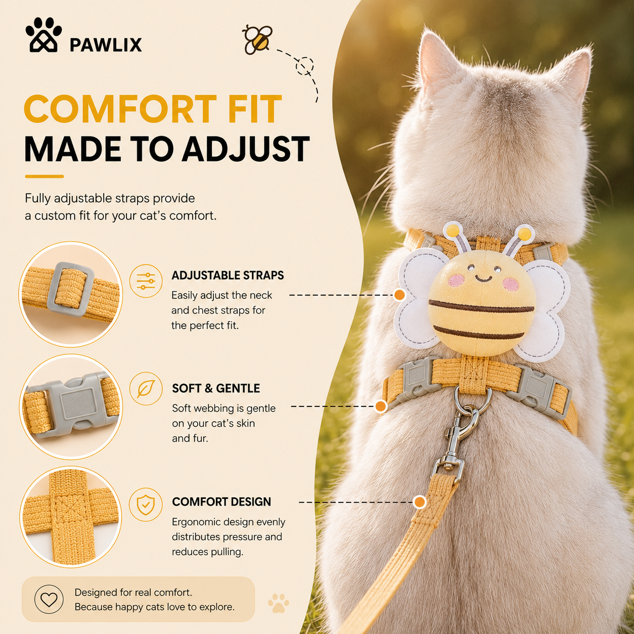 BeeSafe™ | Cat Harness & Leash Set