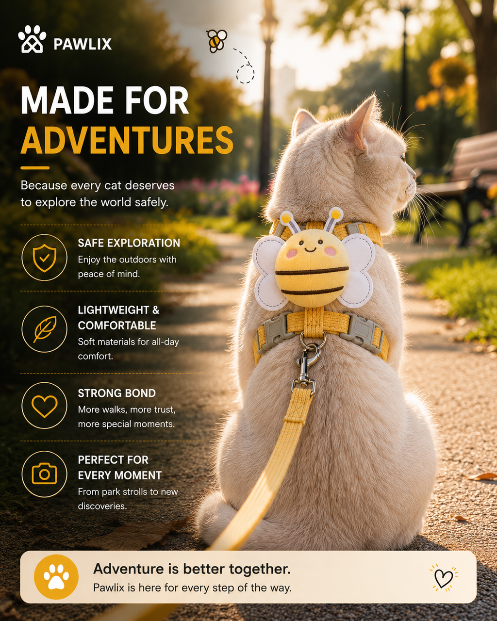 BeeSafe™ | Cat Harness & Leash Set